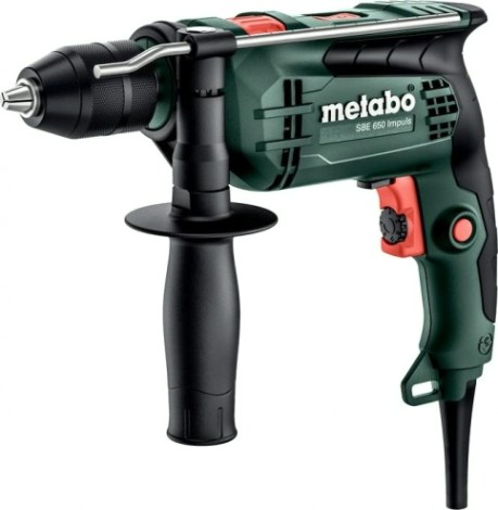 Дрель ударная сетевая METABO SBE 650 Impuls односкоростная, кейс [600743500]